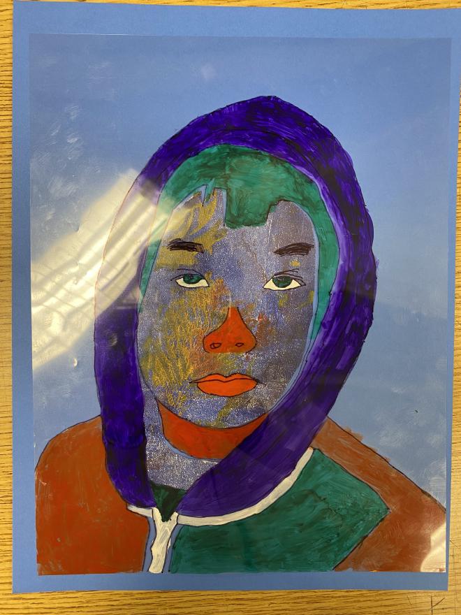 self portrait using complementary colors